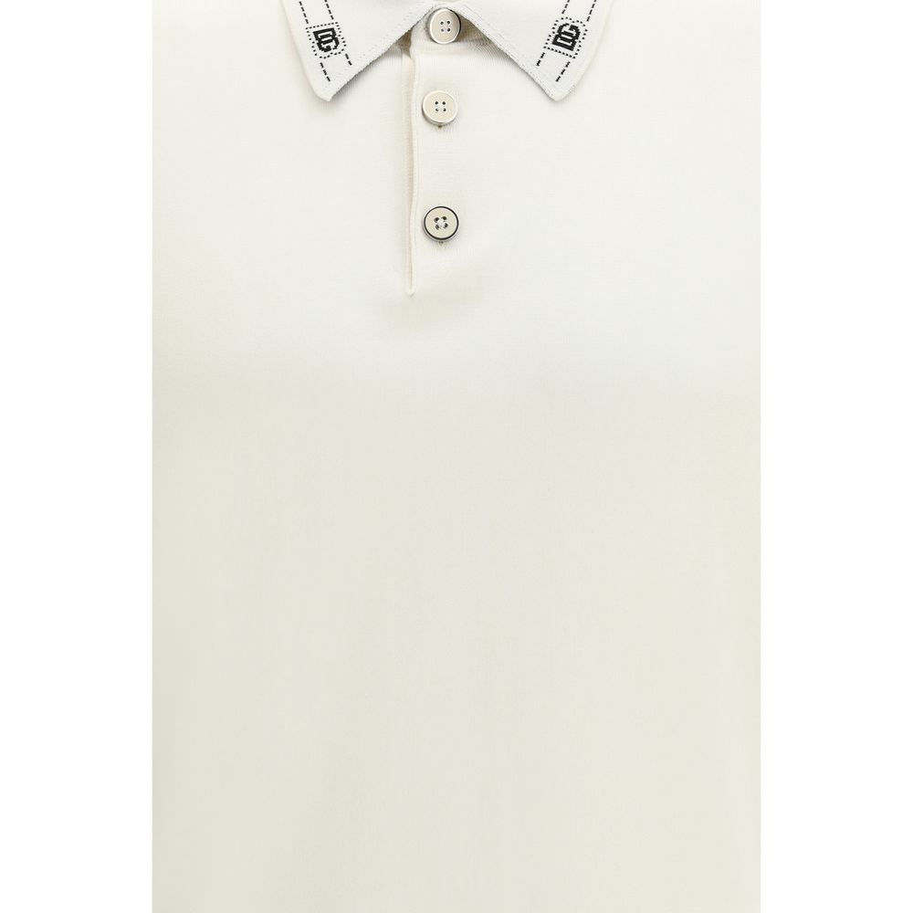 Silk Polo Shirt with Polo Collar and Short Sleeves