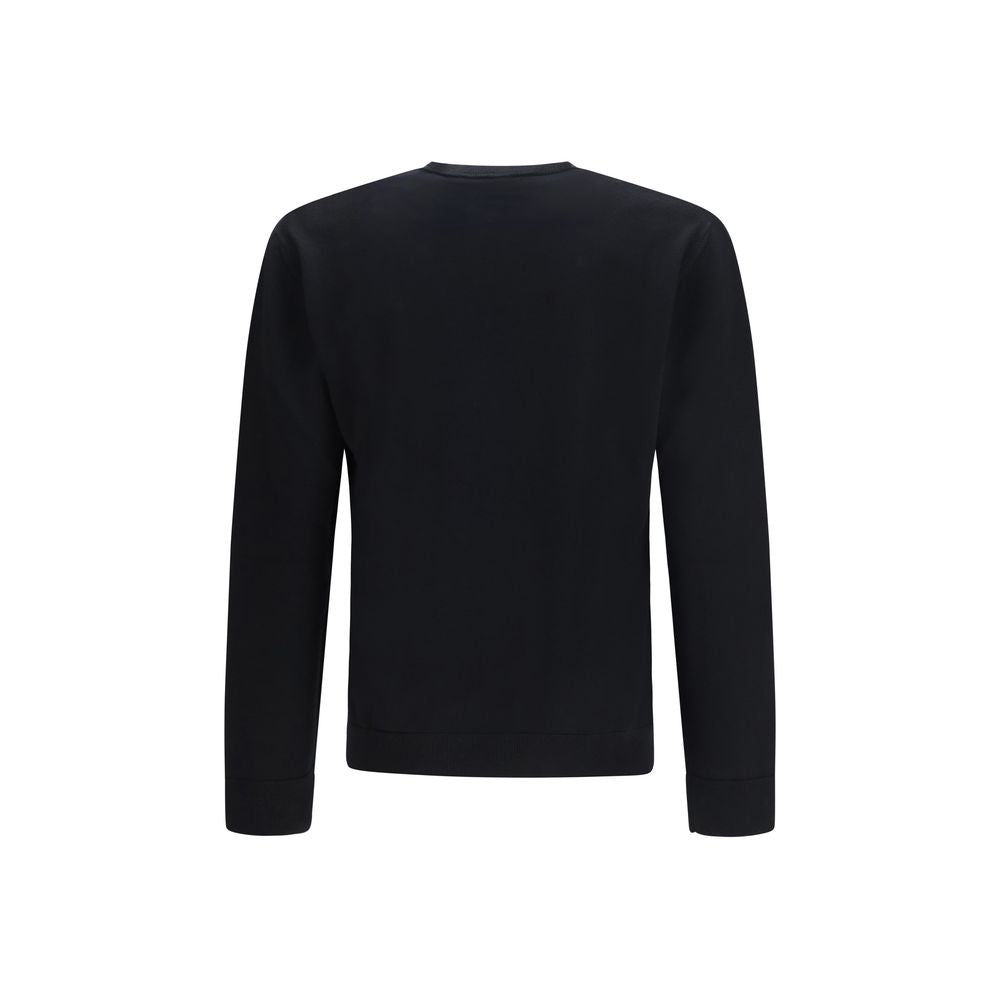 Sweater in virgin wool with intarsia V detail