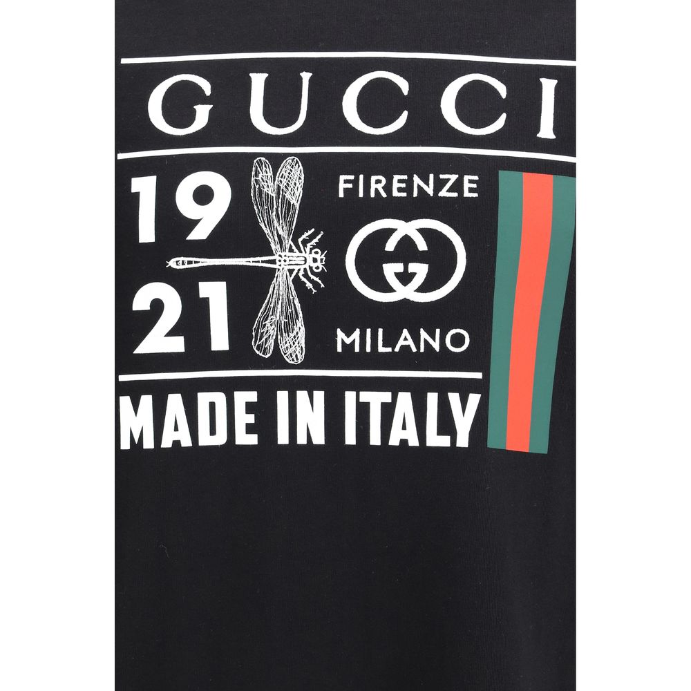 Heavy cotton jersey T-shirt with Gucci Firenze print