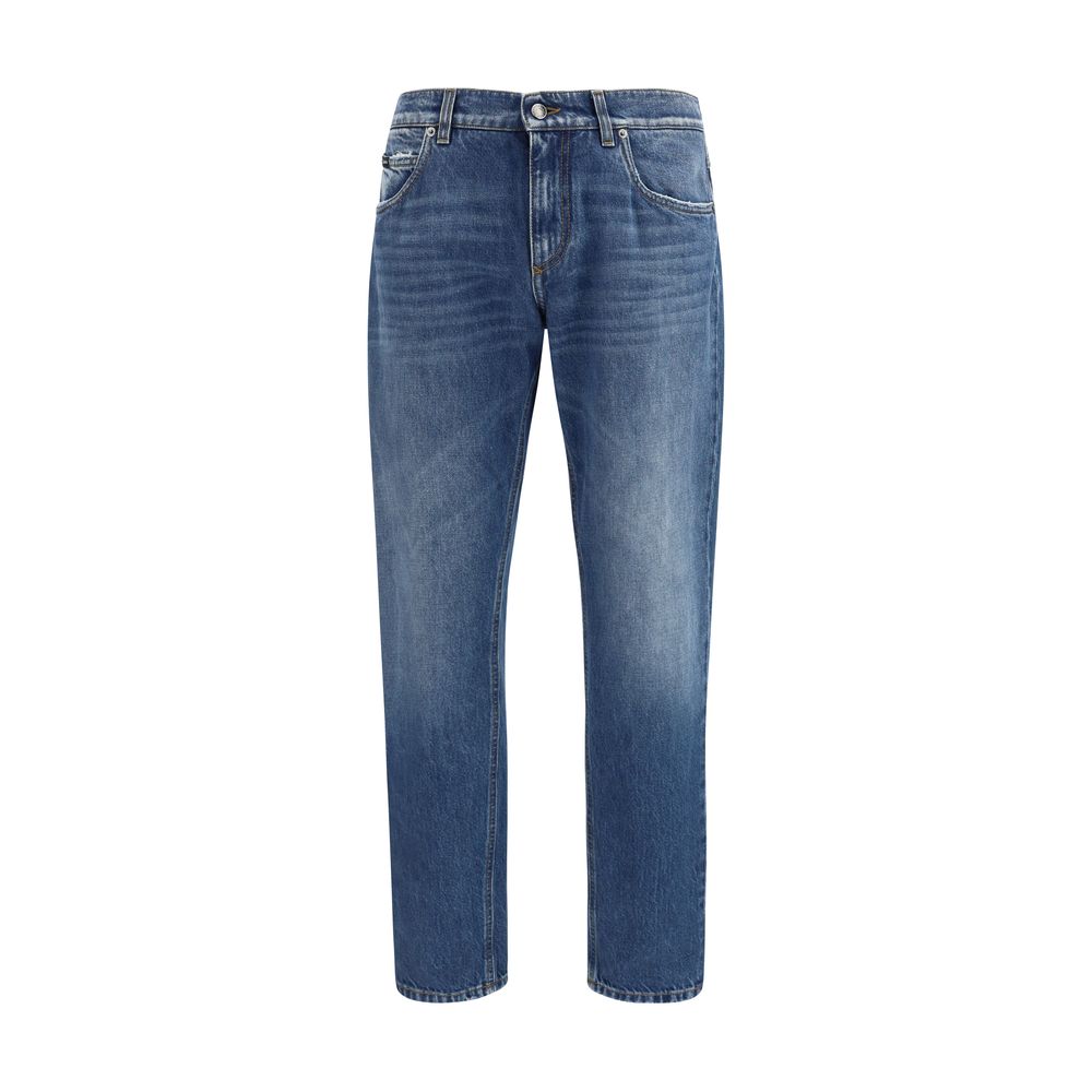 Straight-leg Denim Jeans
