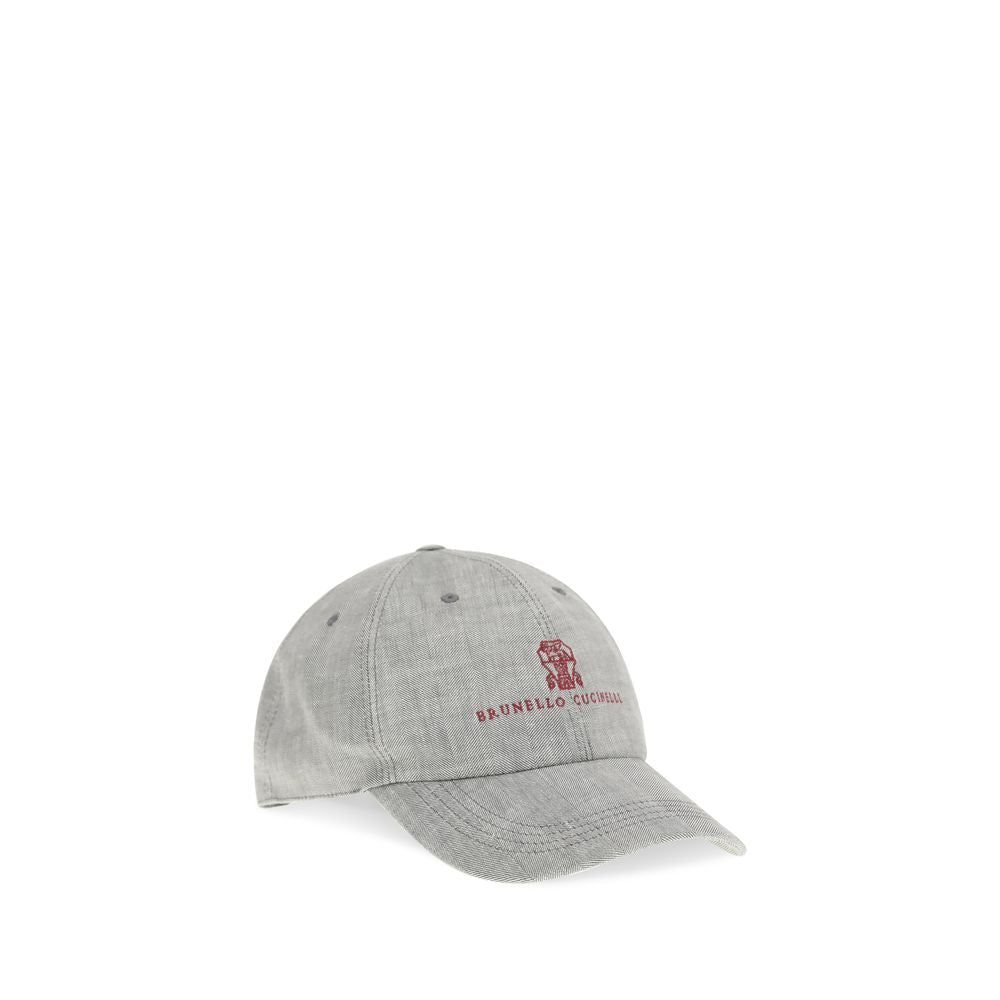 Baseball Cap in linen and virgin wool
