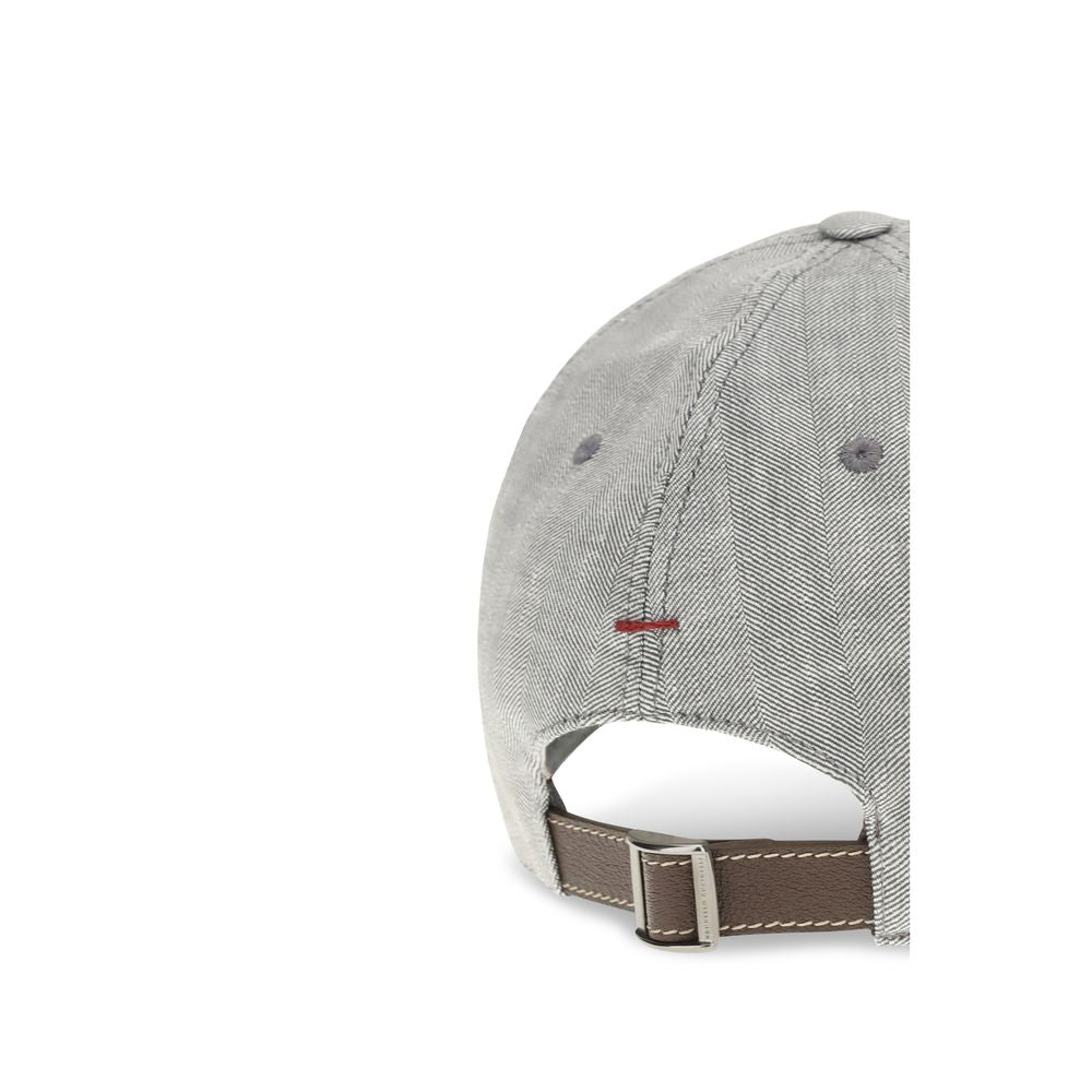 Baseball Cap in linen and virgin wool