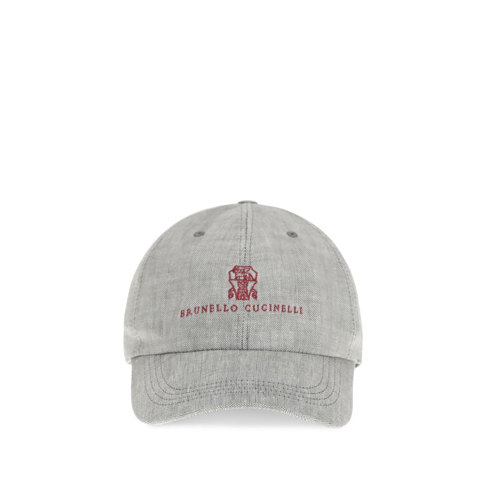 Baseball Cap in linen and virgin wool