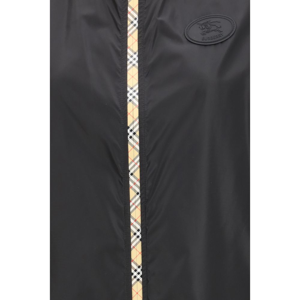 Check Hooded Nylon Jacket