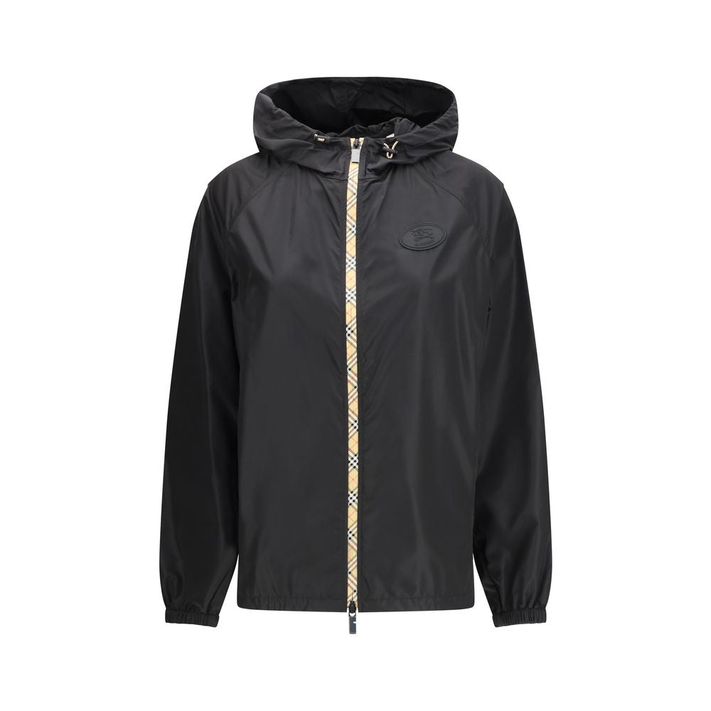 Check Hooded Nylon Jacket