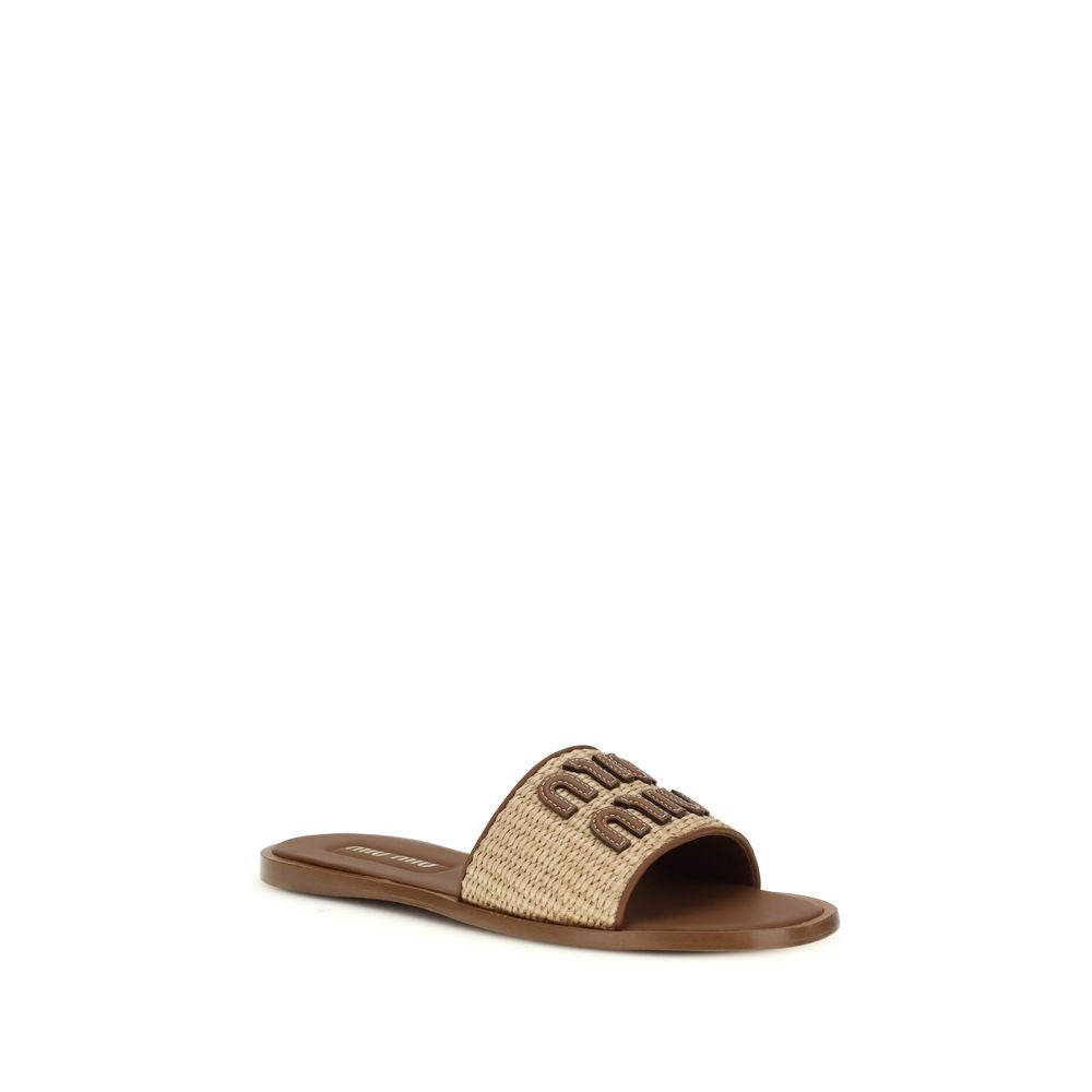 Raffia slippers Sandals