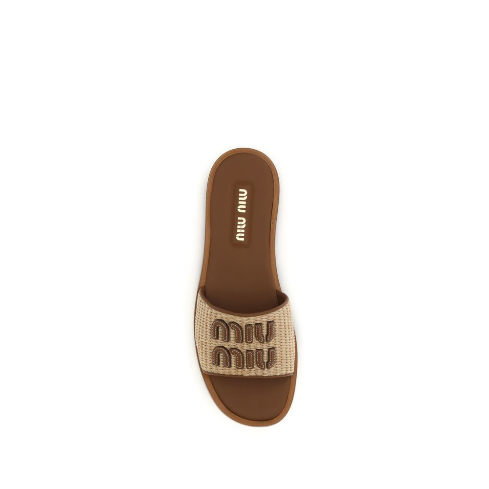 Raffia slippers Sandals