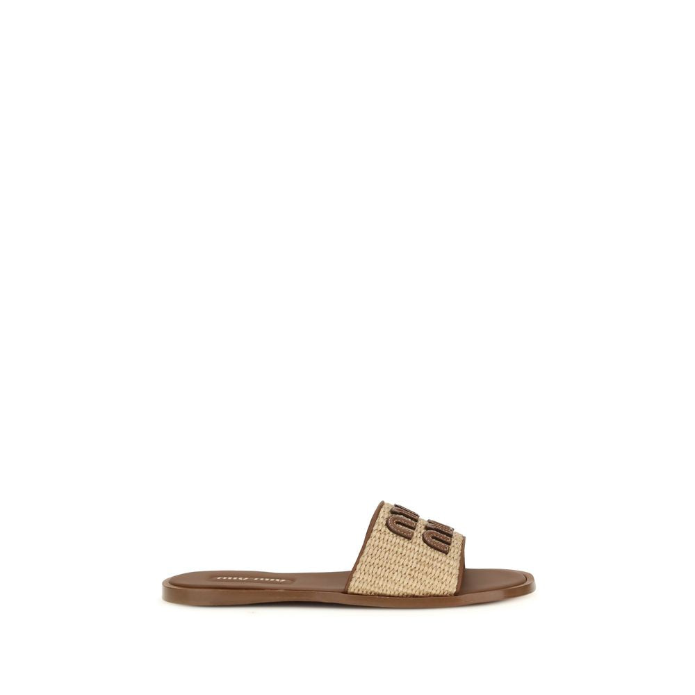 Raffia slippers Sandals