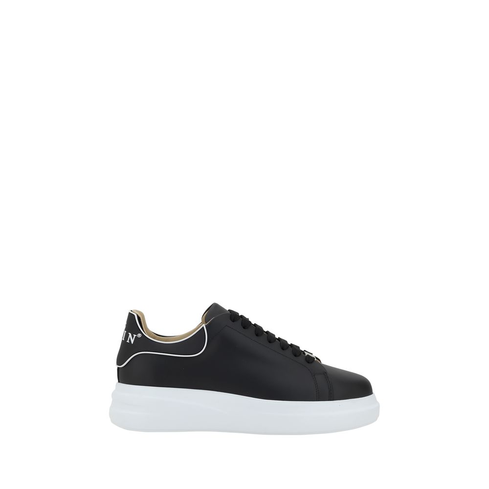 Schwarze Low-Top-Sneaker aus Gummi