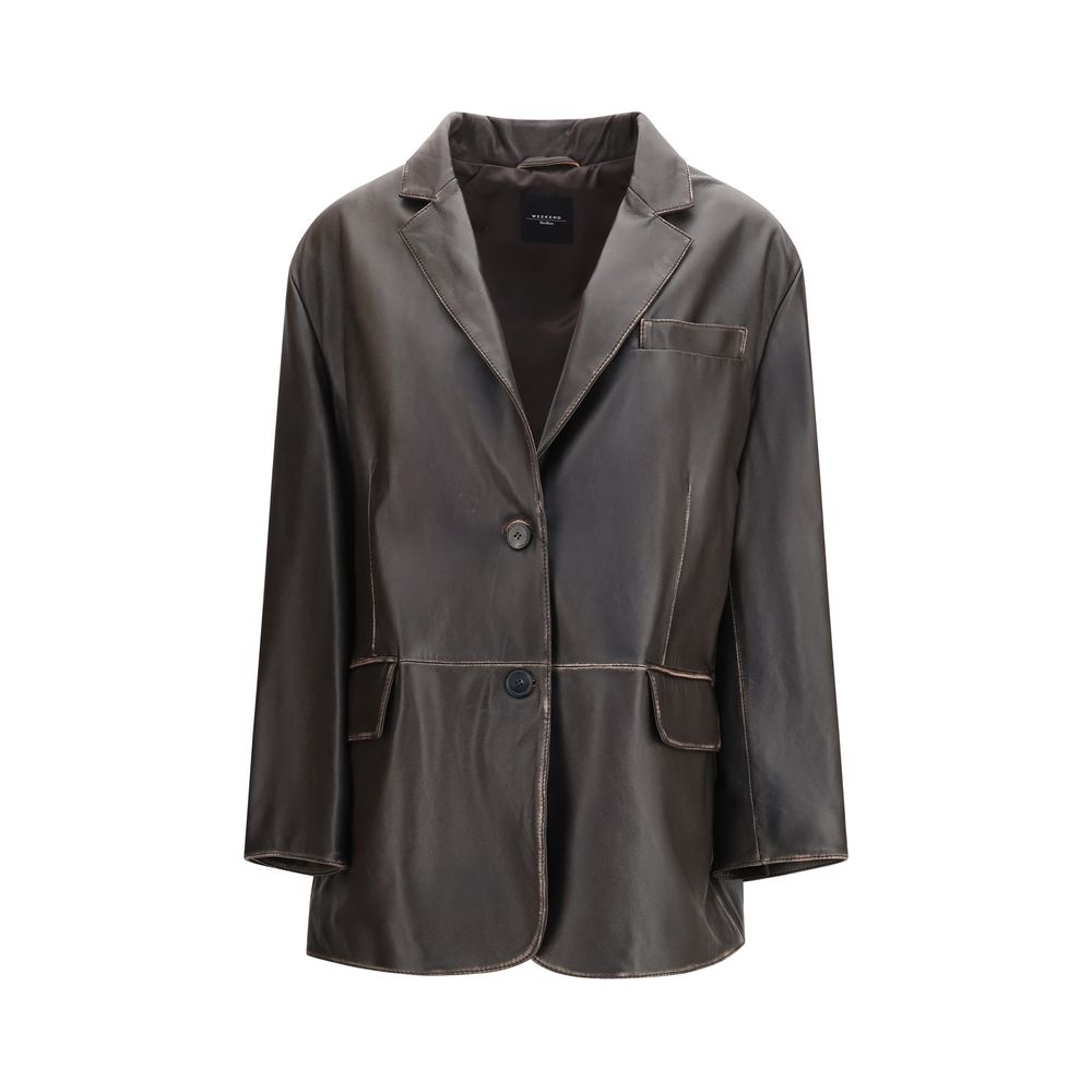Pila single-breasted leather Jacket
