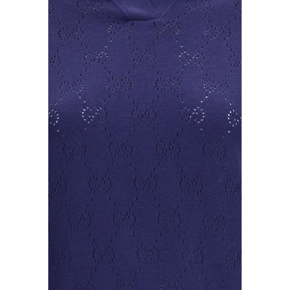 GG pointelle cotton silk Polo Shirt