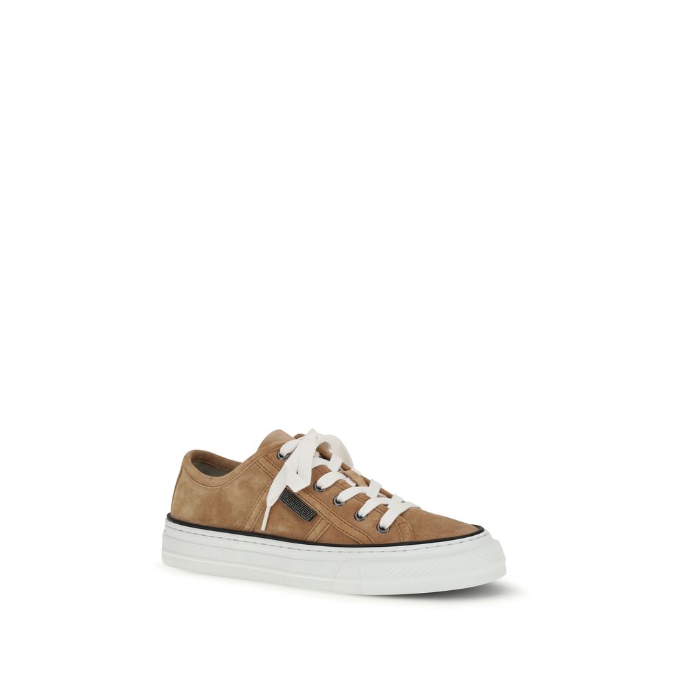 Shiny Tab suede Sneakers