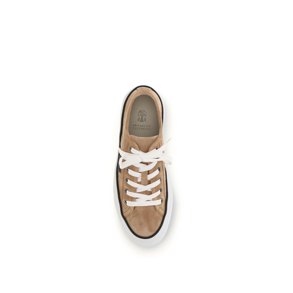 Shiny Tab suede Sneakers