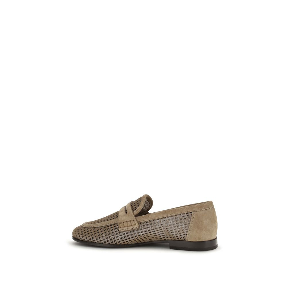 Sparkling Net leather Loafers