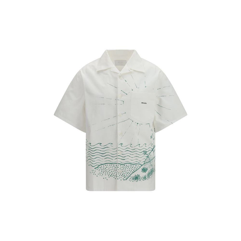 Oversized wave print Shirt