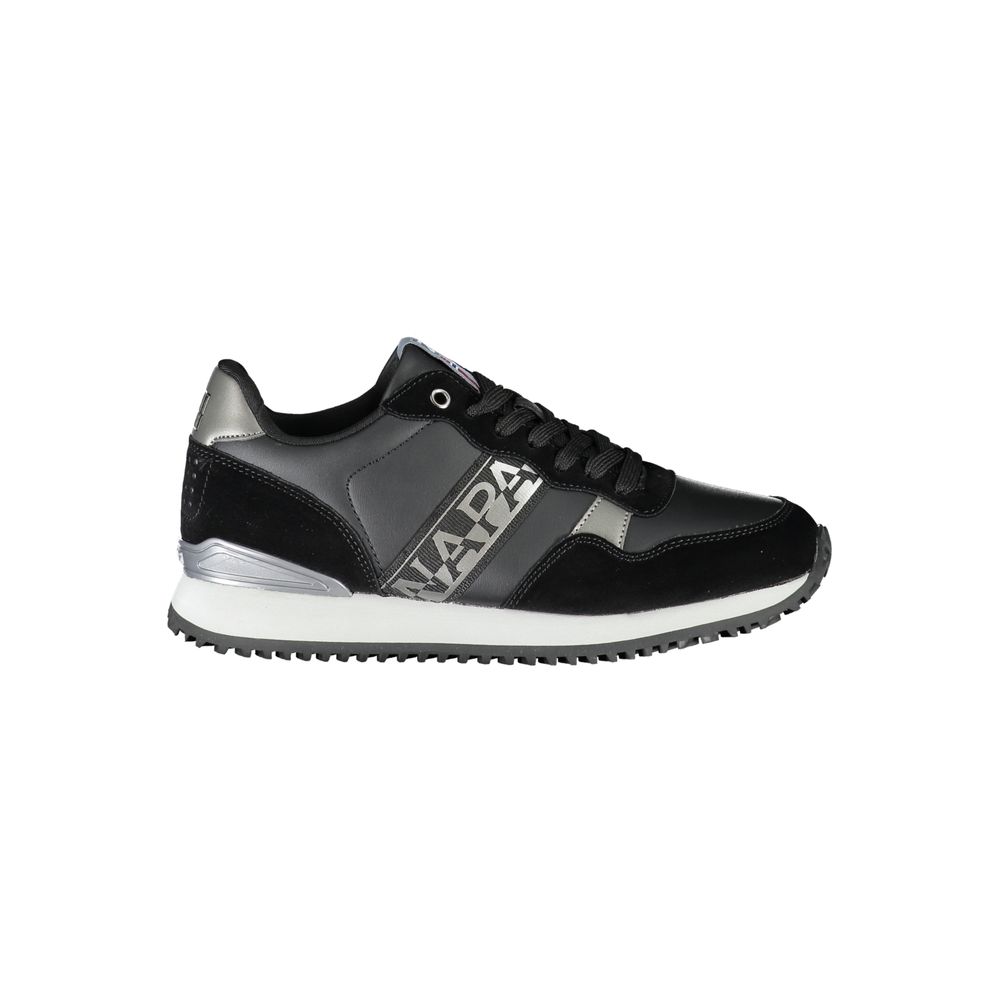 Black Polyester Women Sneaker
