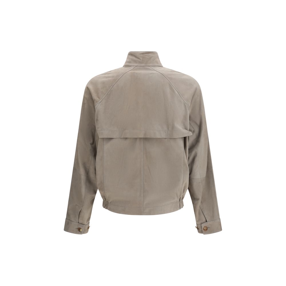 Suede leather Jacket in with zip