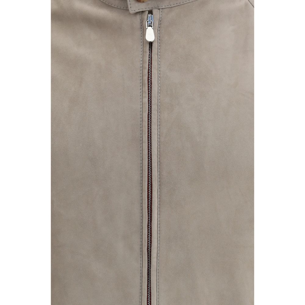 Suede leather Jacket in with zip