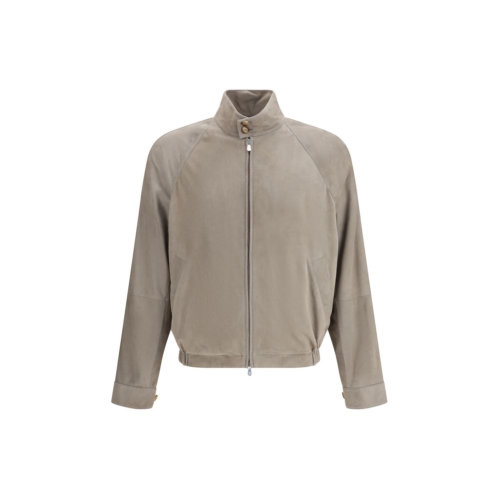 Suede leather Jacket in with zip