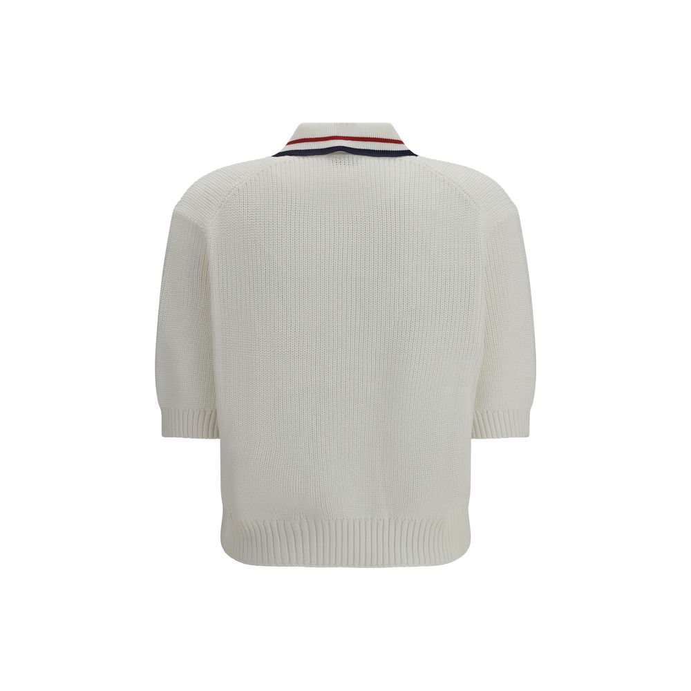 Polo in cotton English rib knit