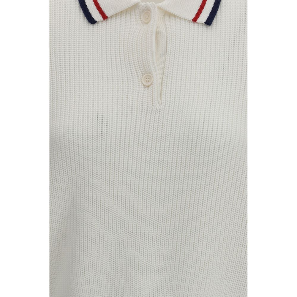 Polo in cotton English rib knit