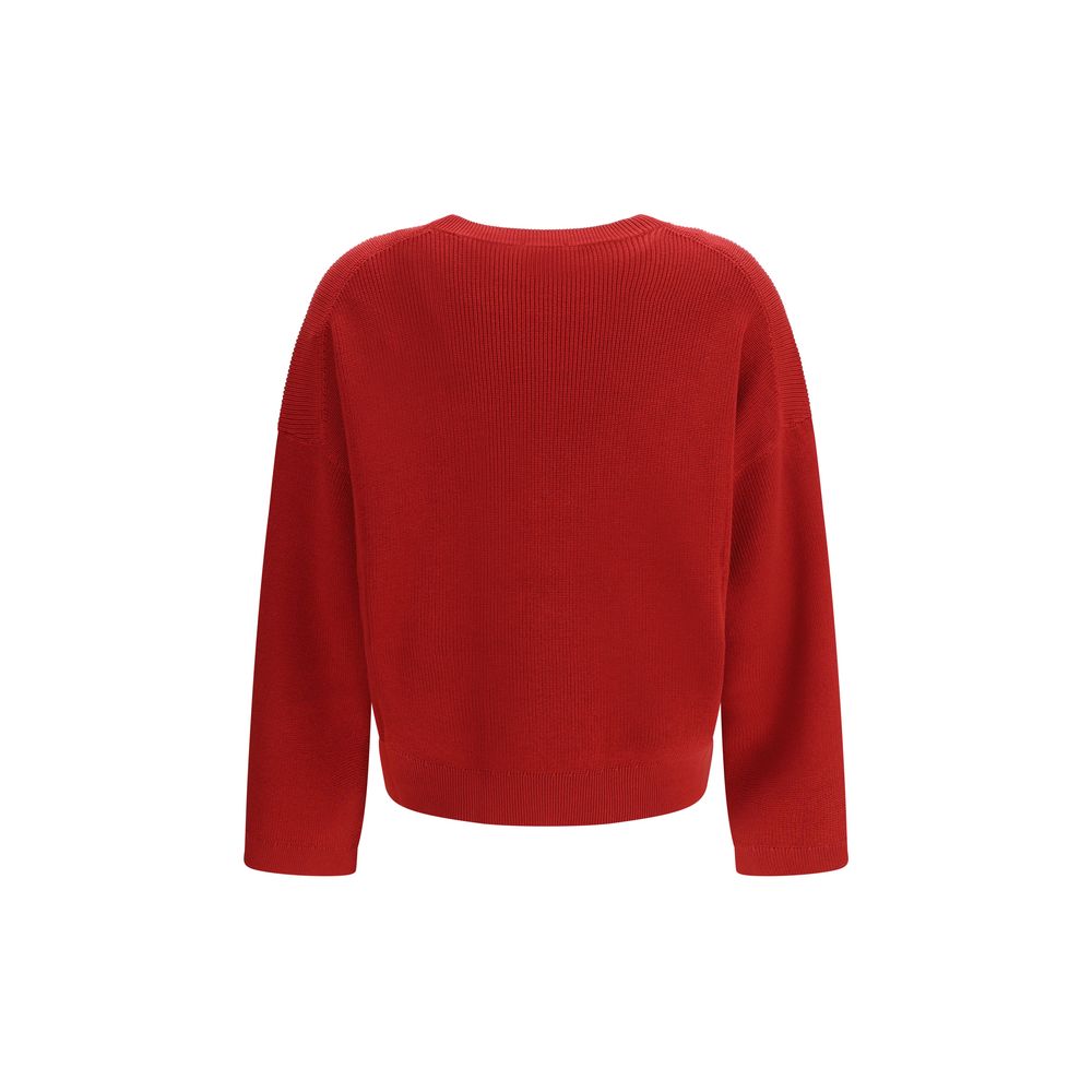 Sweater oversized in cotton with jewel pocket