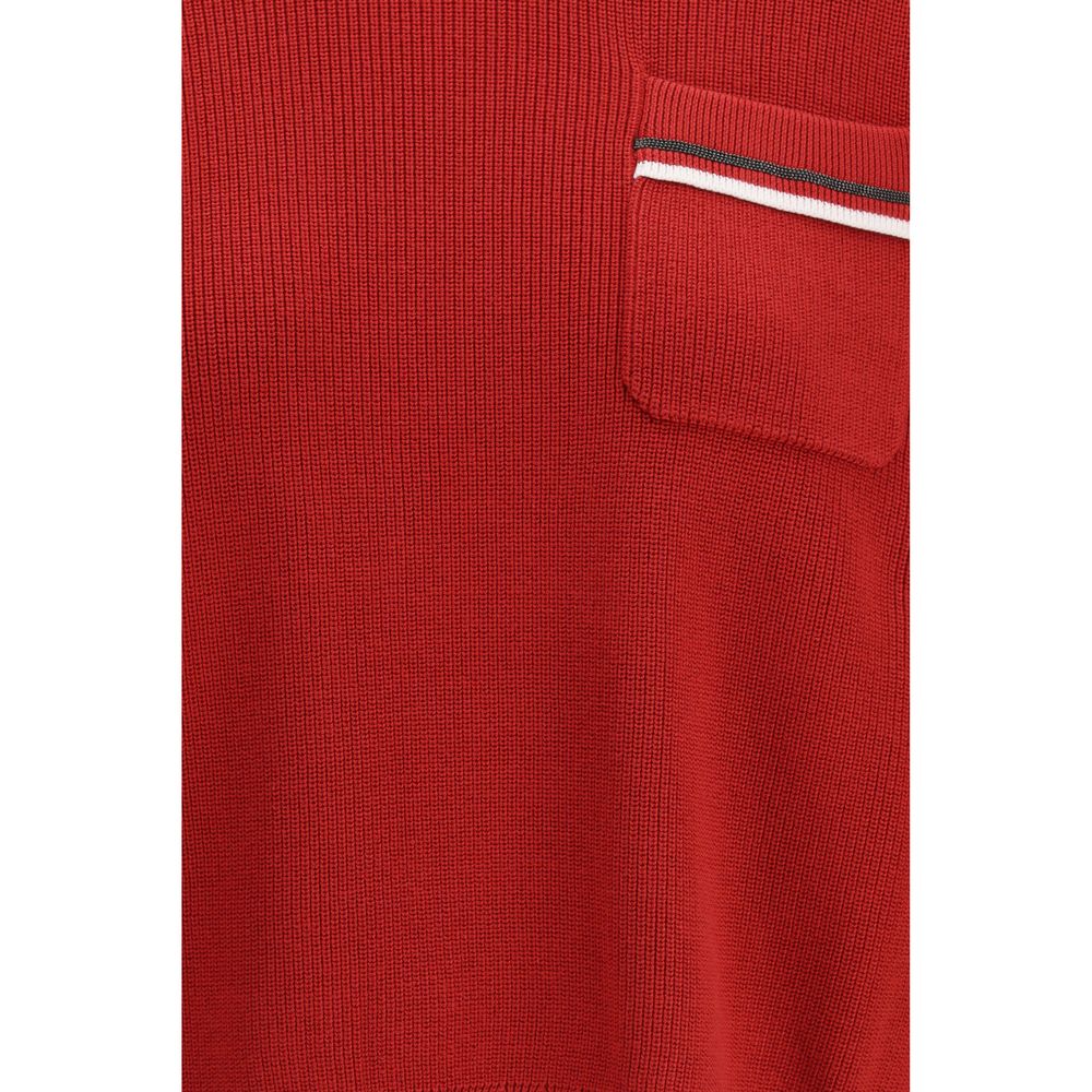 Sweater oversized in cotton with jewel pocket