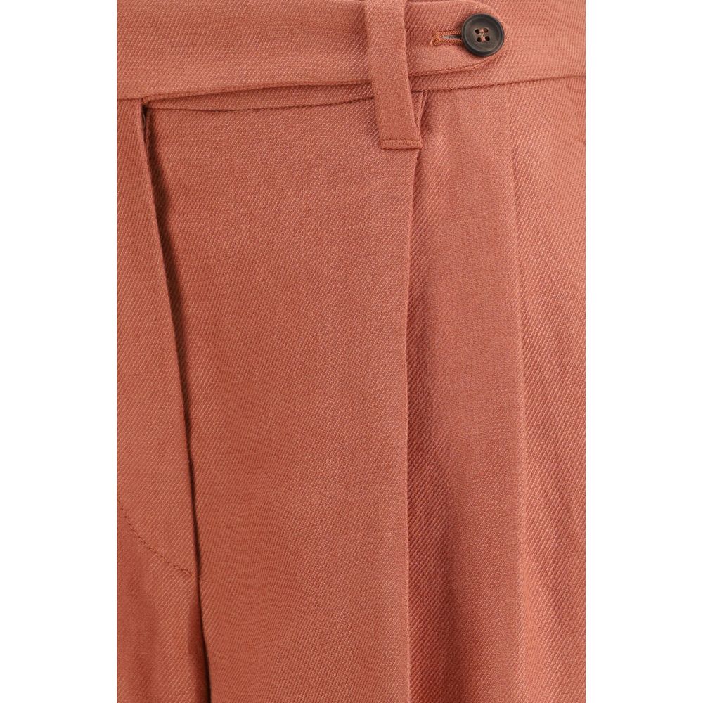 Sartorial Bermuda Shorts in fluid viscose and linen twill