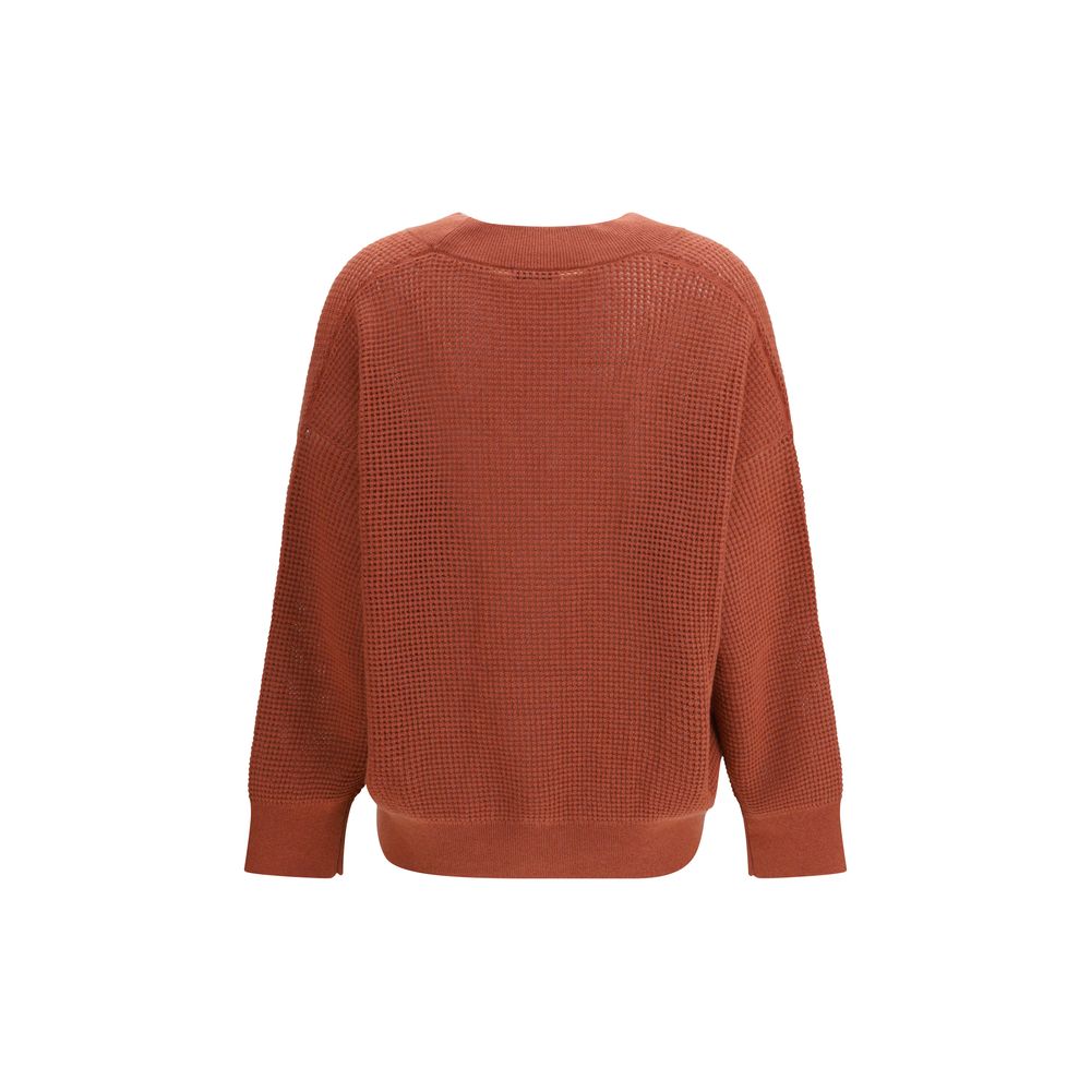 Cardigan in cashmere with V-neck