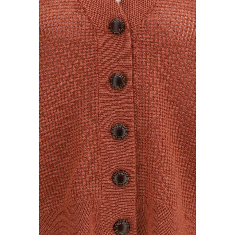 Cardigan in cashmere with V-neck