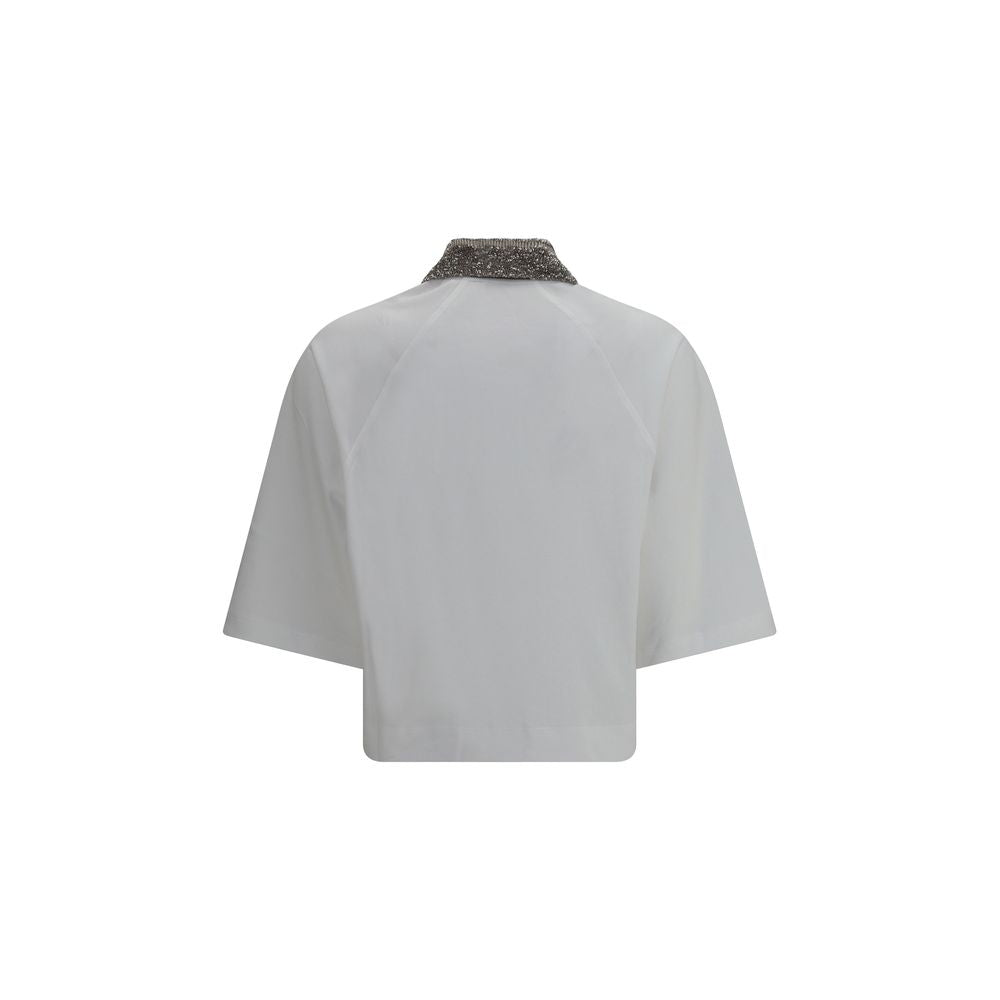 Polo T-Shirt with embellished collar