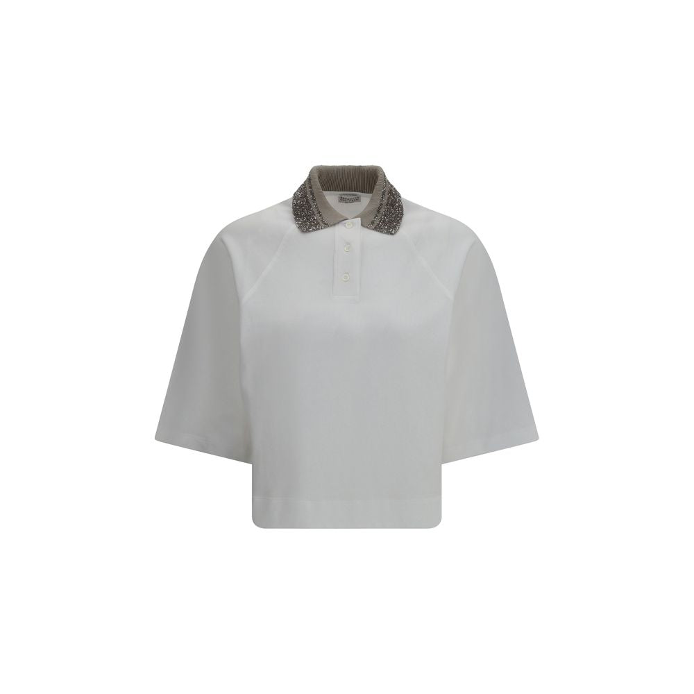 Polo T-Shirt with embellished collar