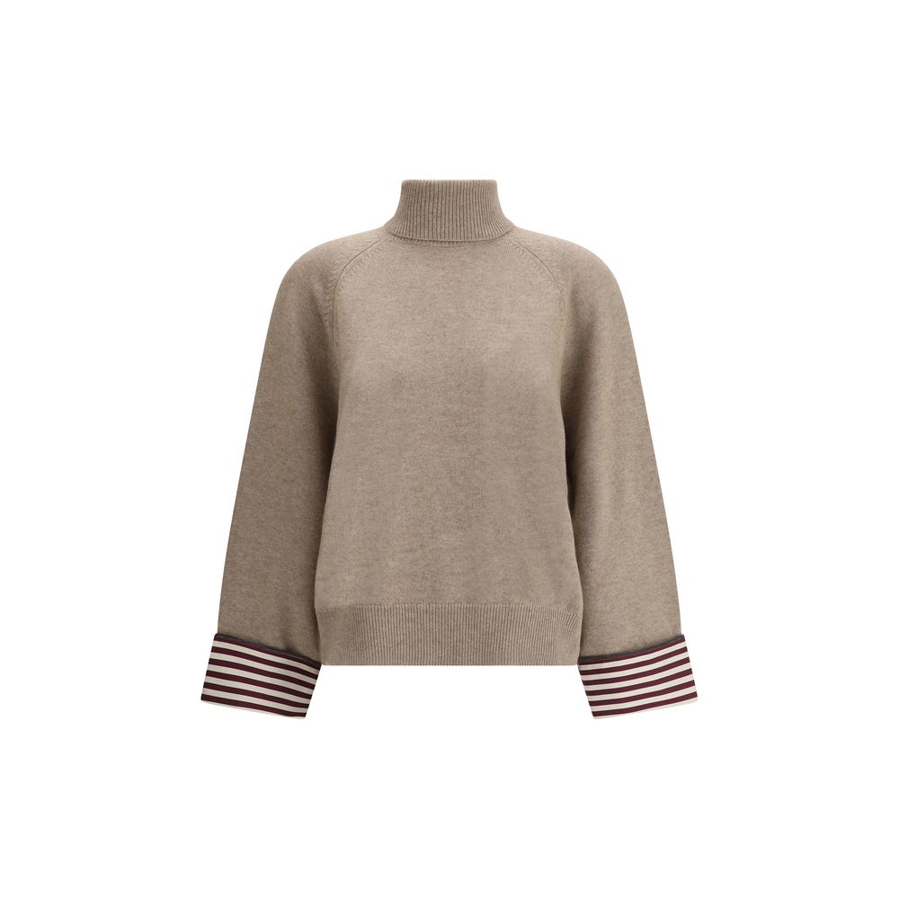 Beige Kaschmirpullover