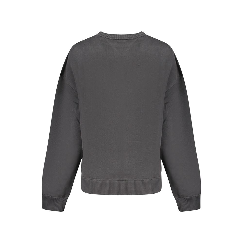 Schwarzes Baumwoll-Sweatshirt für Damen