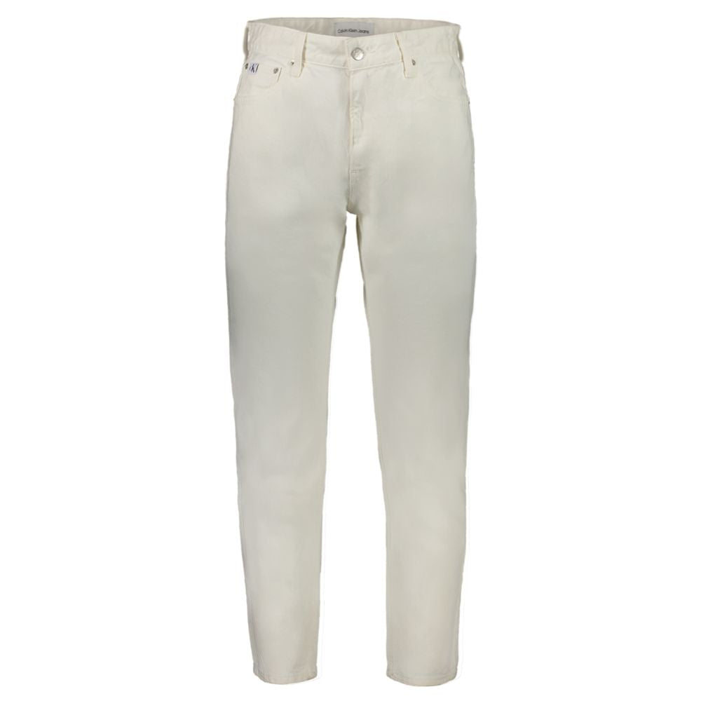 White Cotton Men Jeans