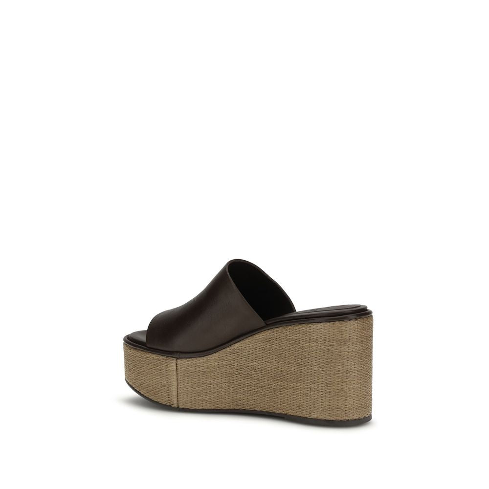 Leather wedge Sandals