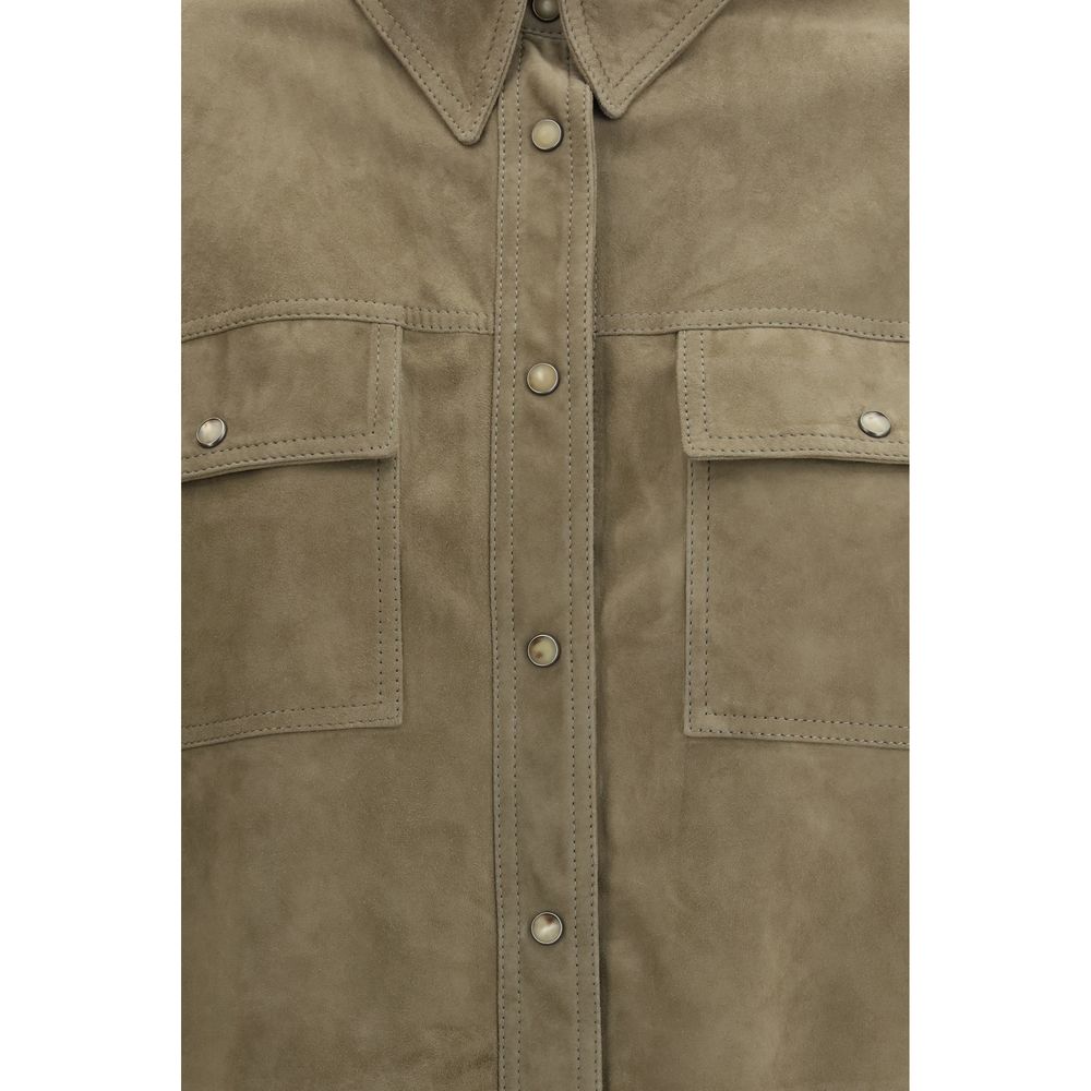 Leather Shirt with chest pockets