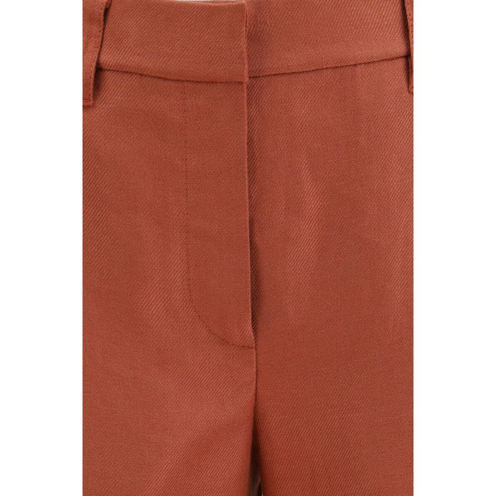 Wide-Leg Pants in linen with elastic waistband and belt loops