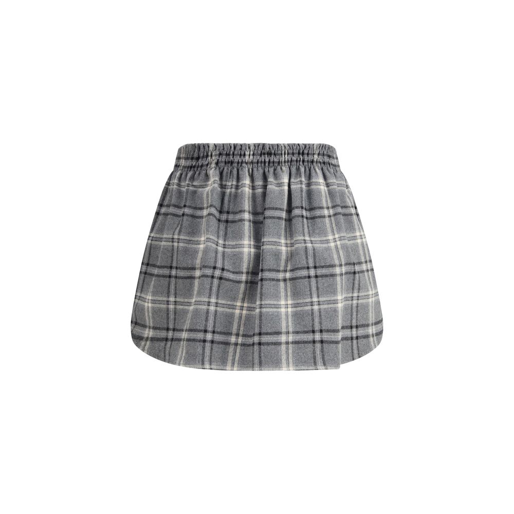 Check flannel Miniskirt