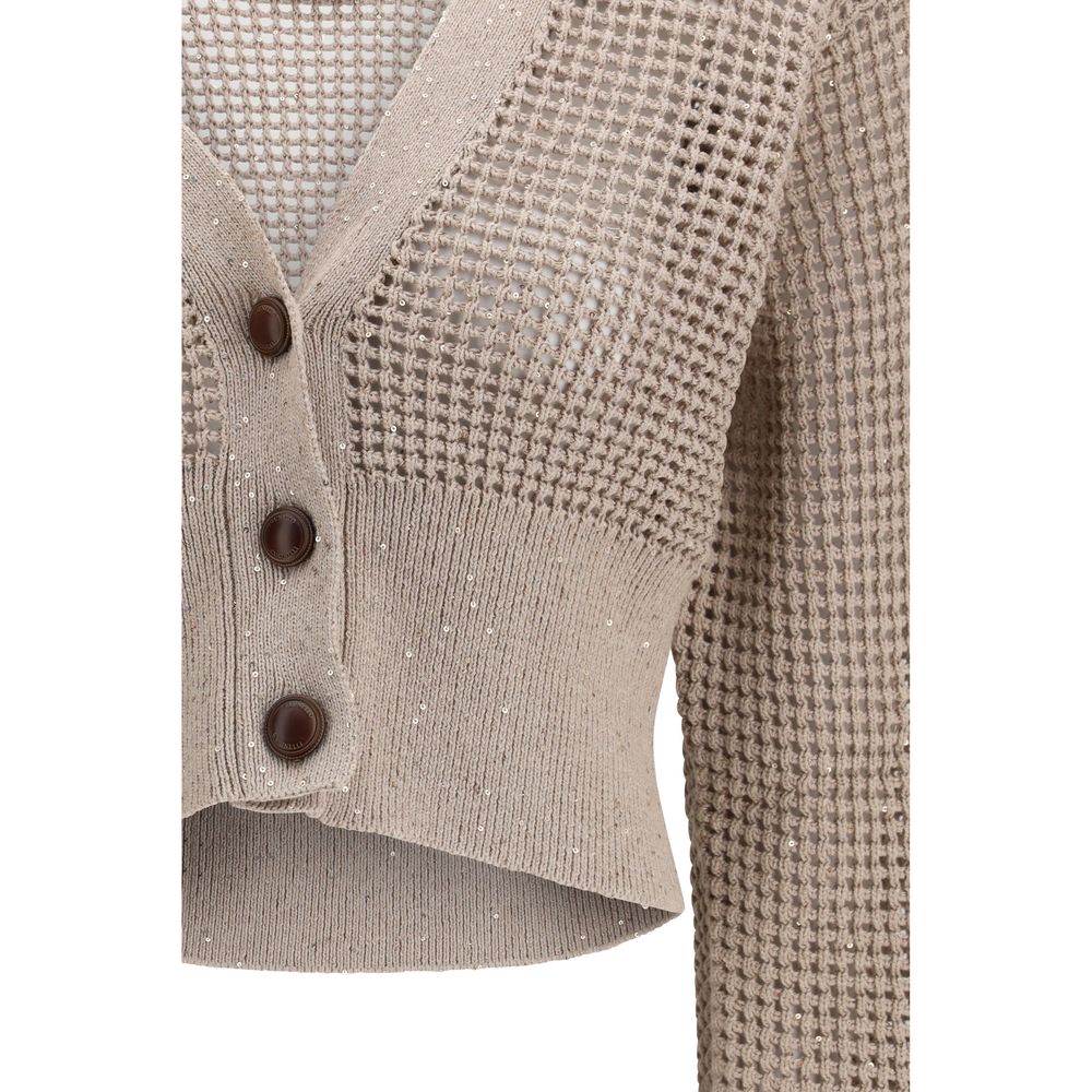Sequined mesh Cardigan