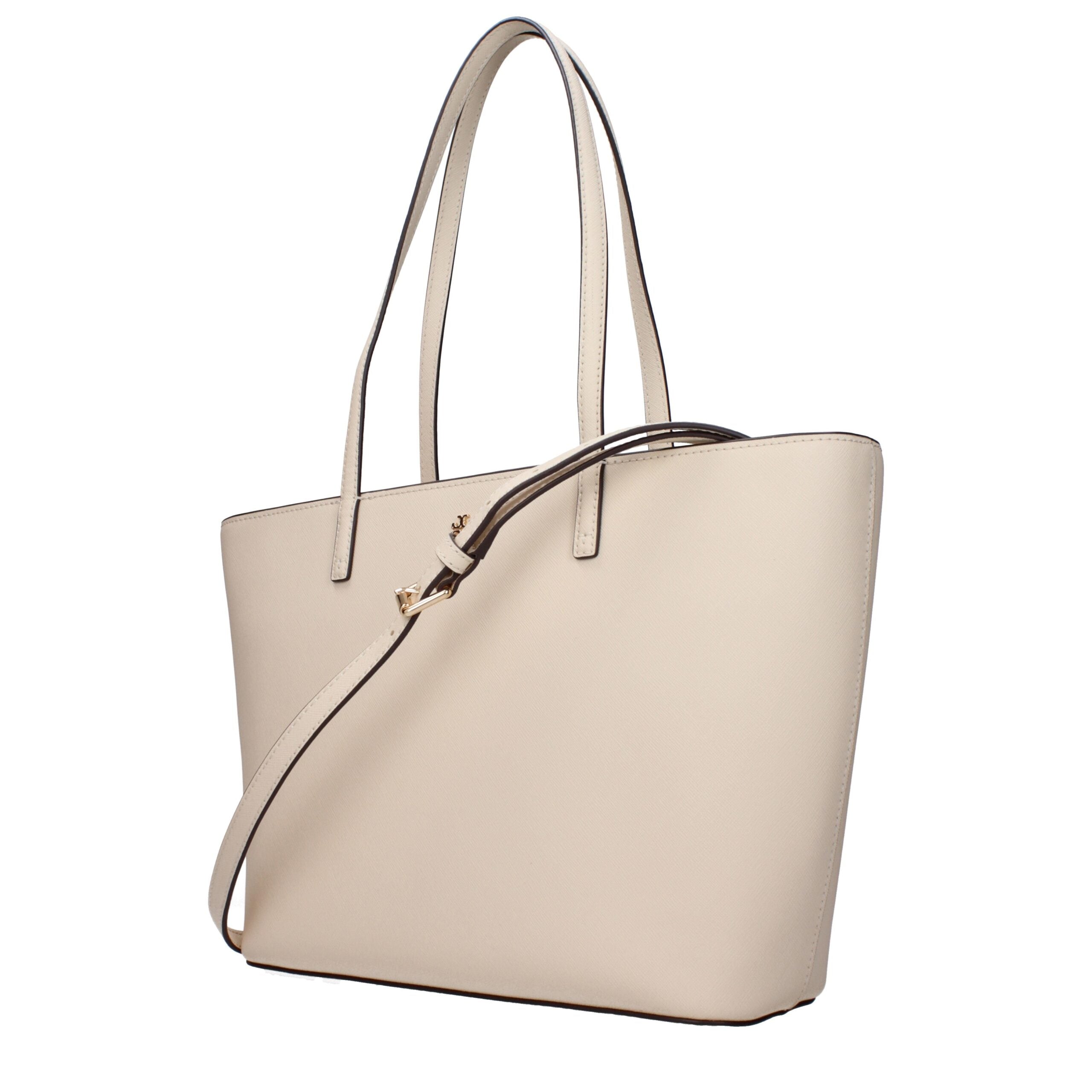 Beige Leder-Schultertasche