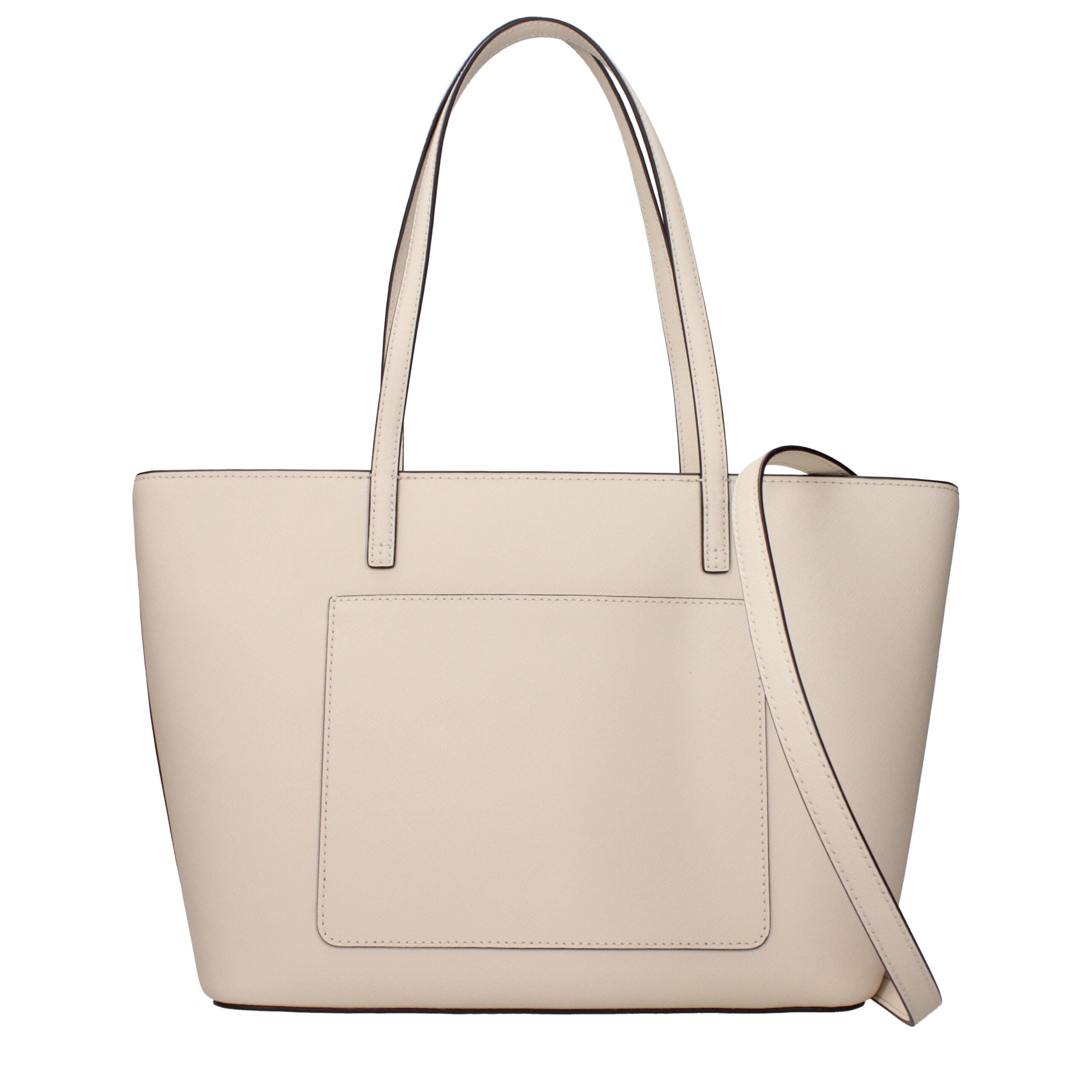 Beige Leder-Schultertasche