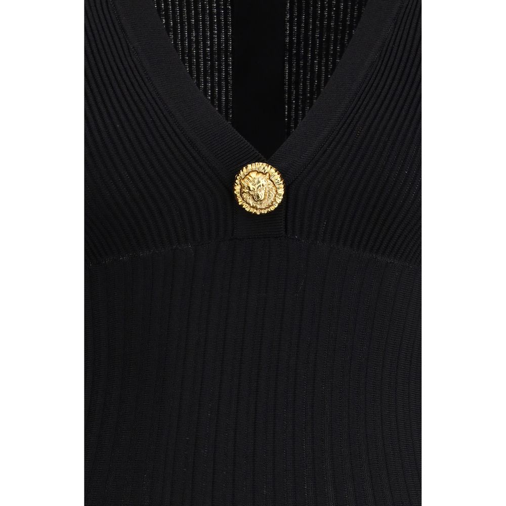 Schwarzes Freizeitkleid aus Viskose