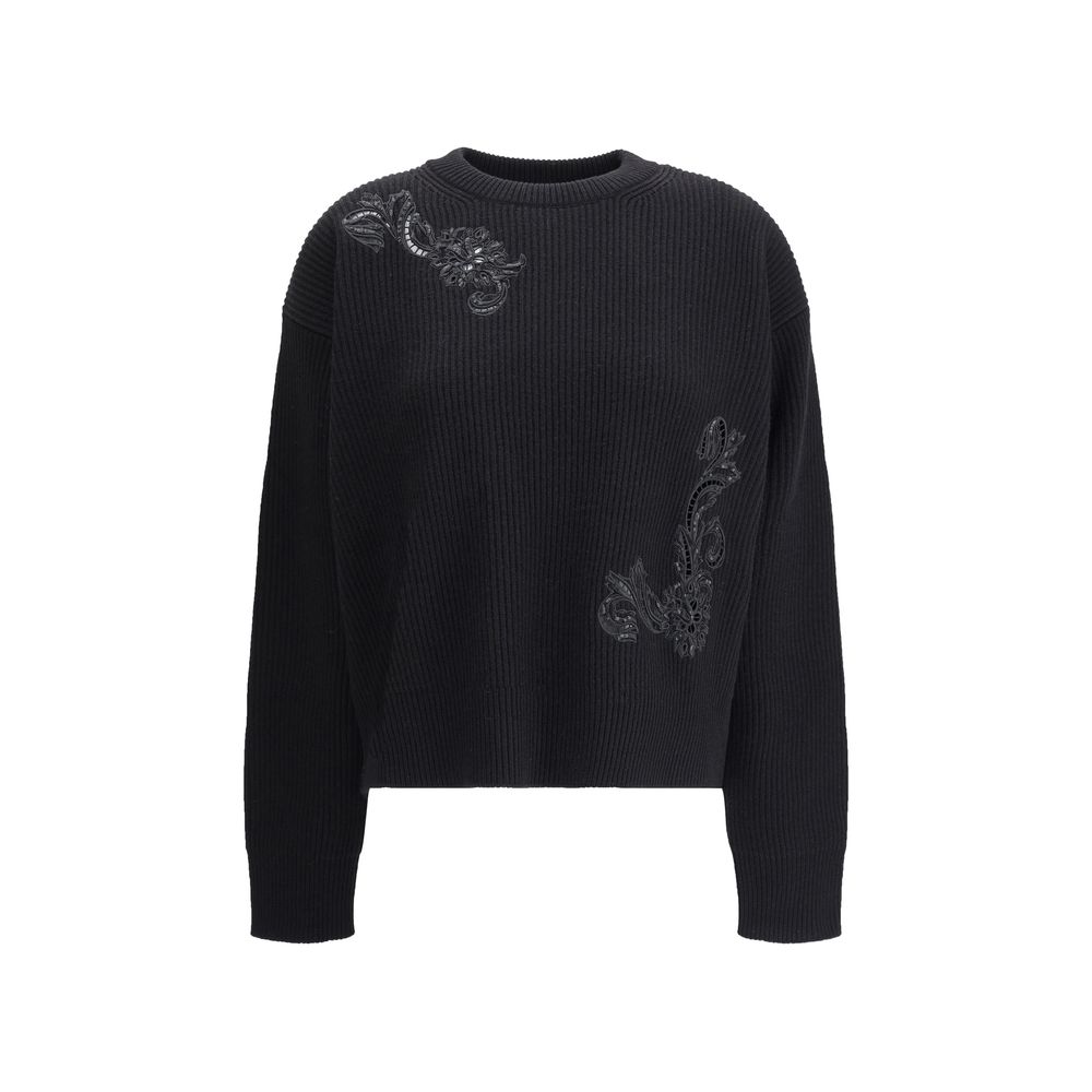 Schwarzes Fleece-Sweatshirt