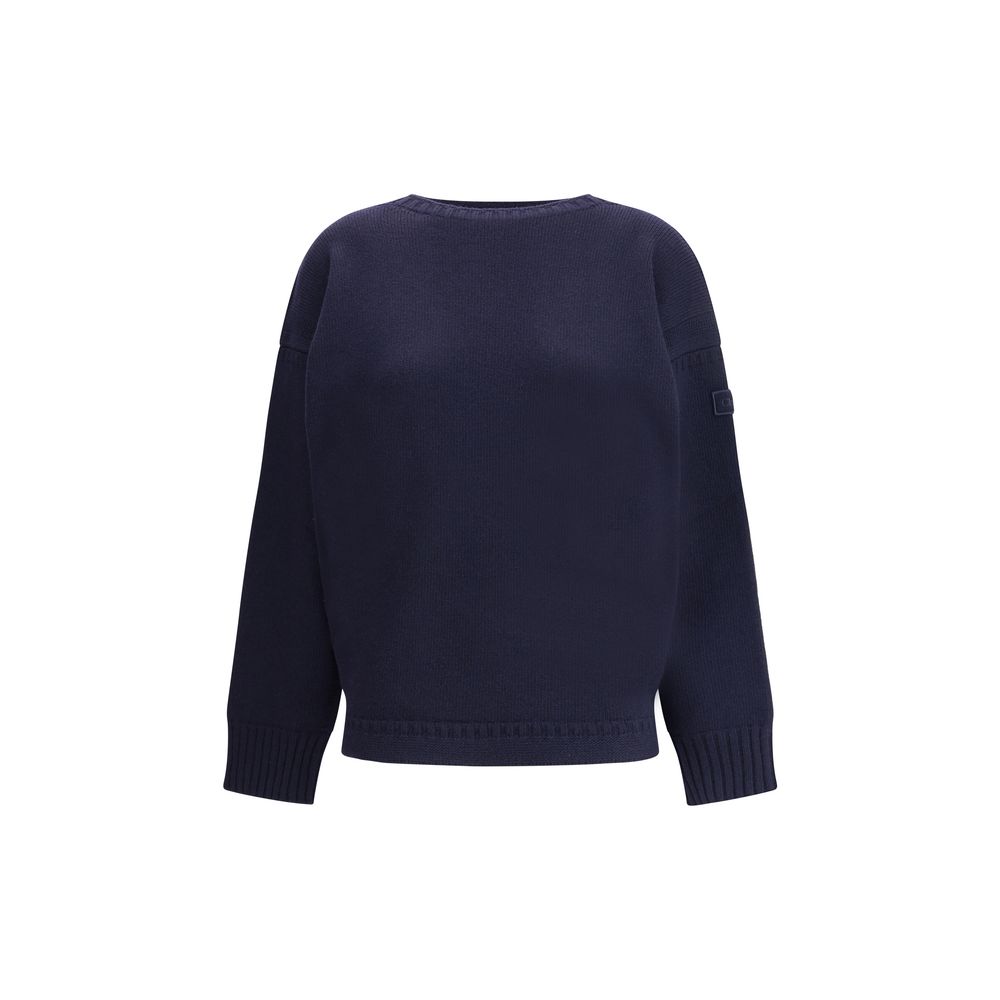 Blaues Woll-Sweatshirt