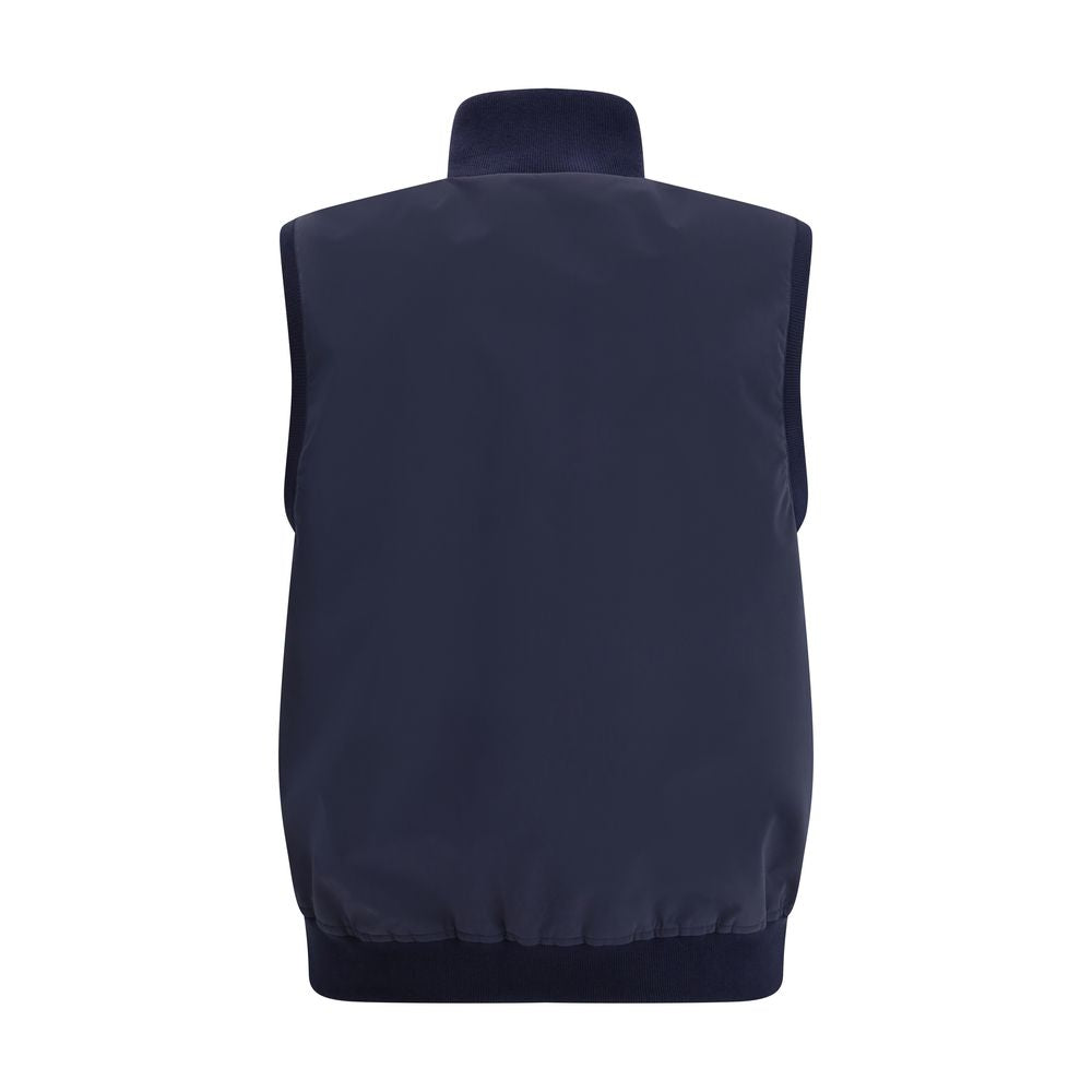 Giacca senza maniche in poliestere blu