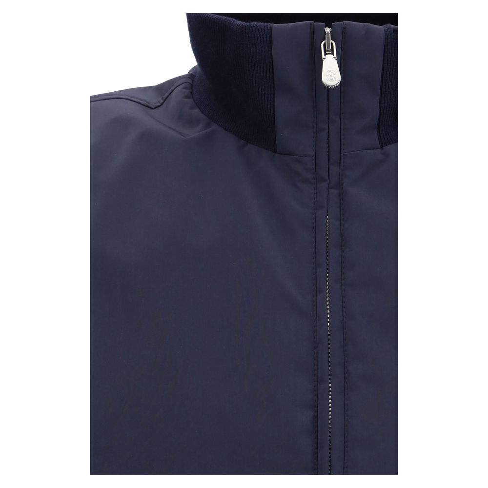 Giacca senza maniche in poliestere blu