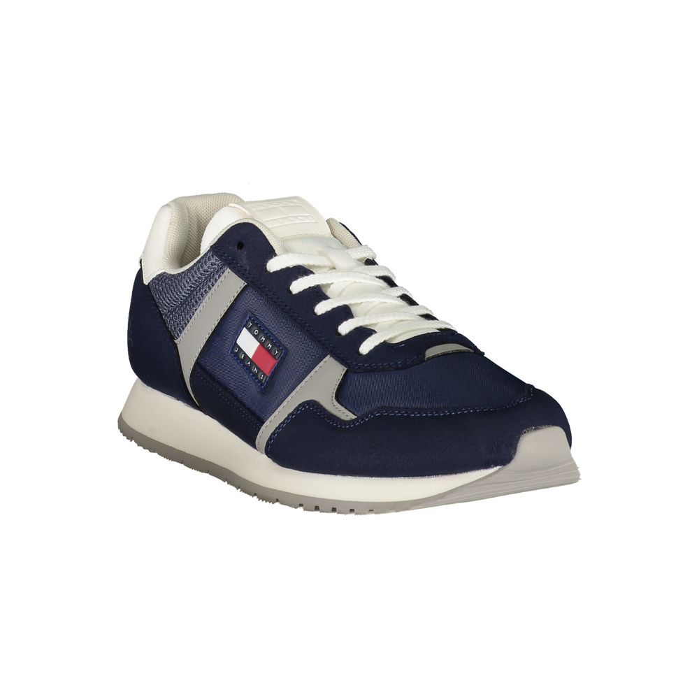 Blauer Polyurethan-Sneaker für Herren