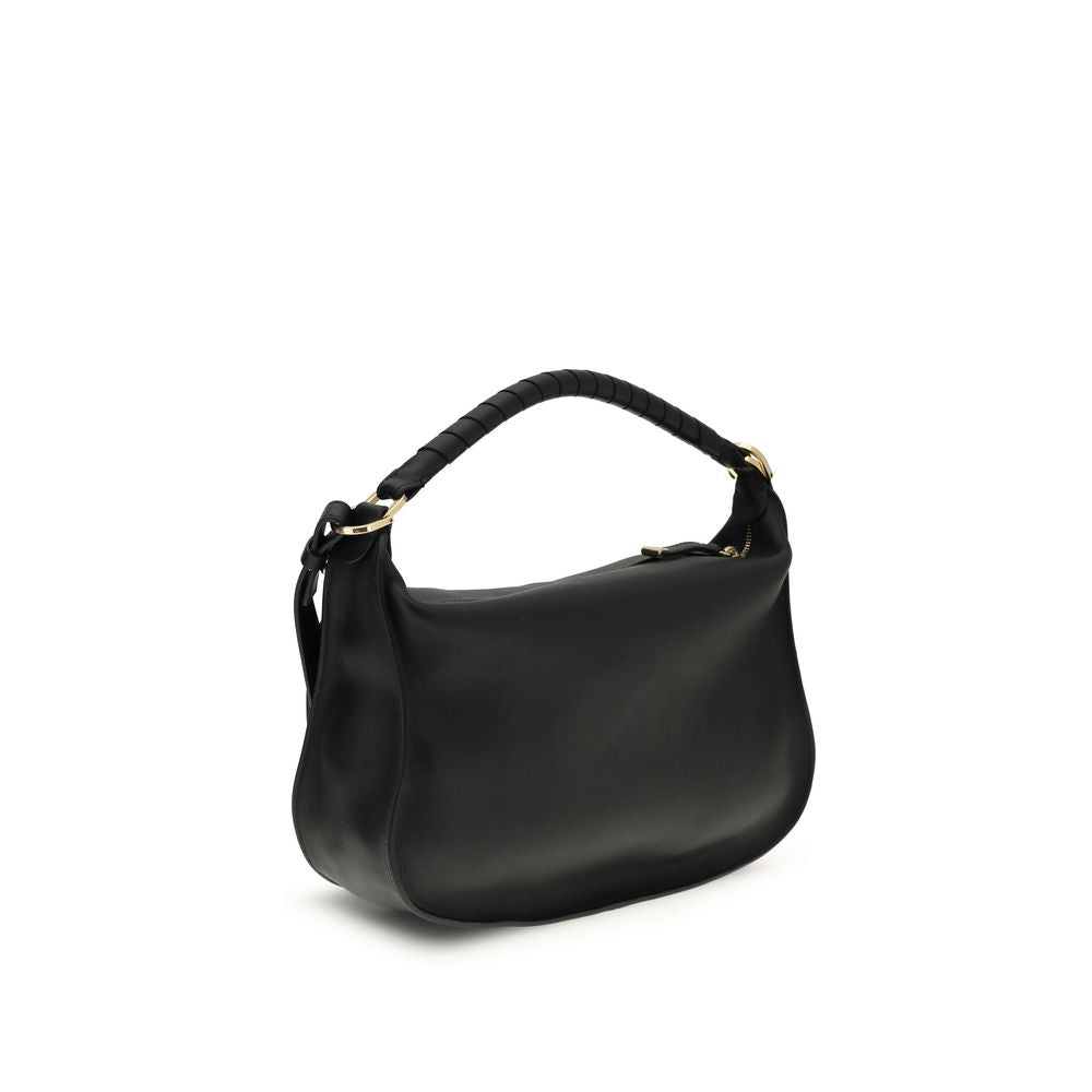 Black Small Marcie Leather Shoulder Bag