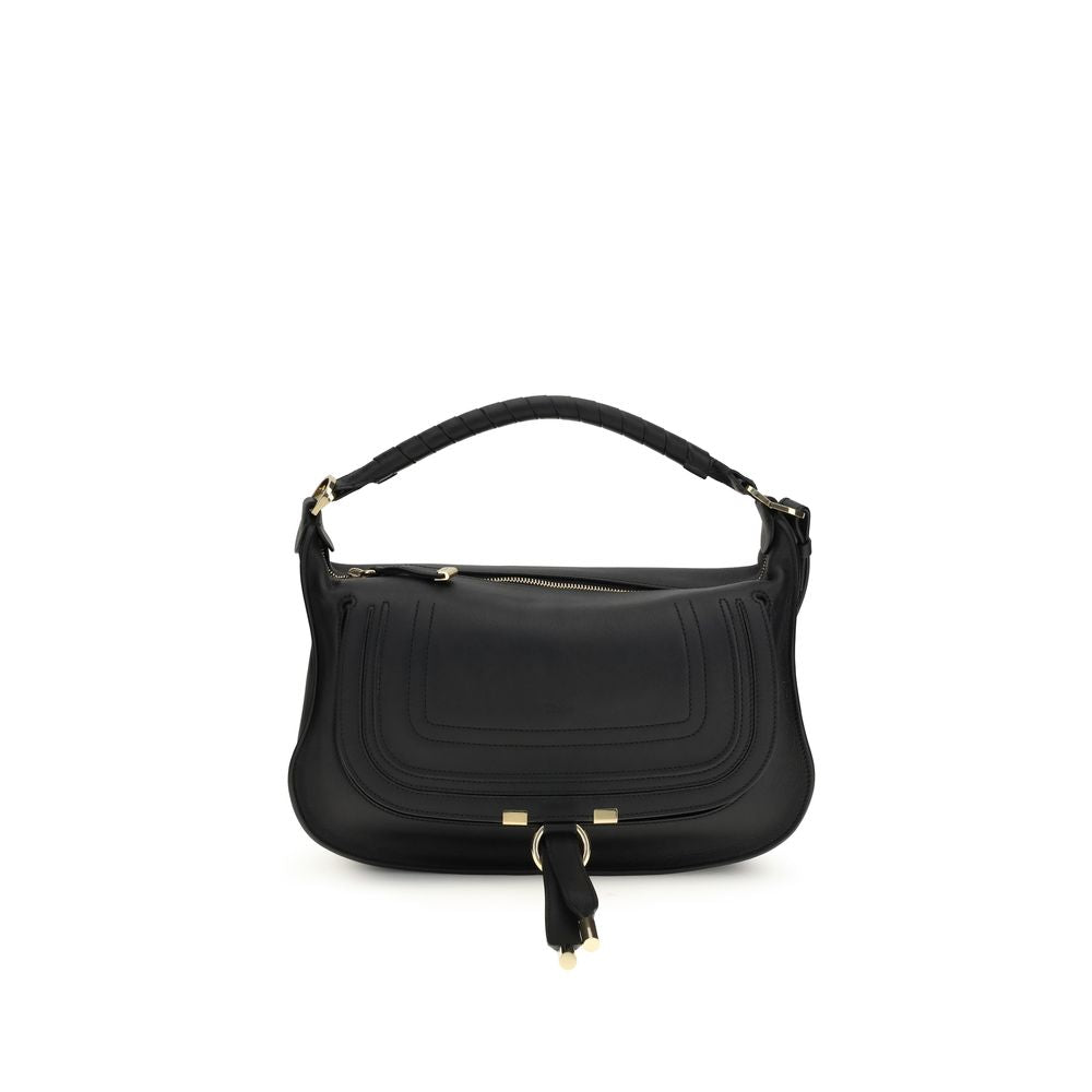 Black Small Marcie Leather Shoulder Bag